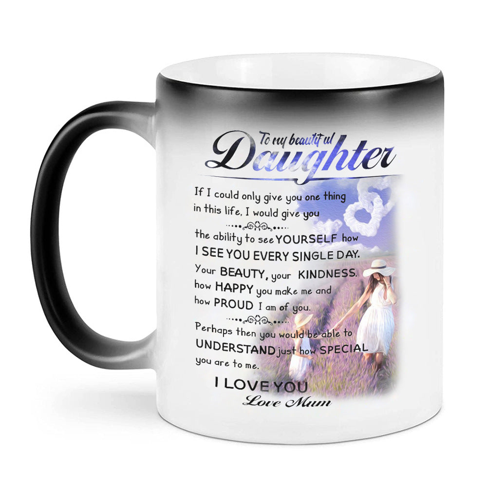 Wholesale Mother's Day MOM Temperature Sensitive Color Changing Ceramic Mugs